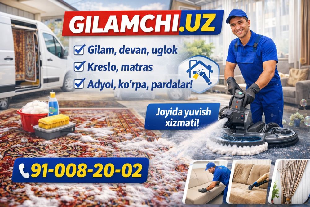 Gilam yuvish kafolat bilan