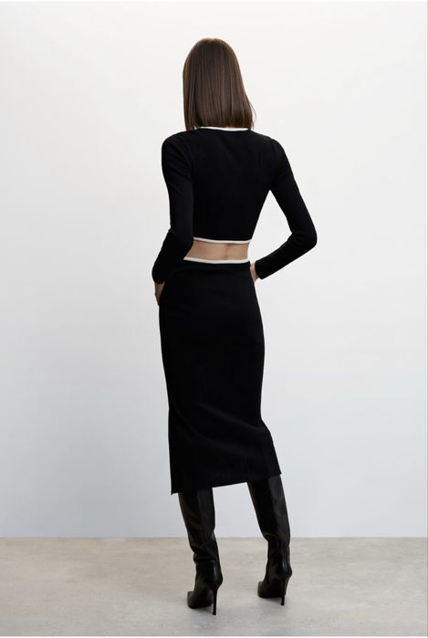 Плетена рокля с цепки Mango