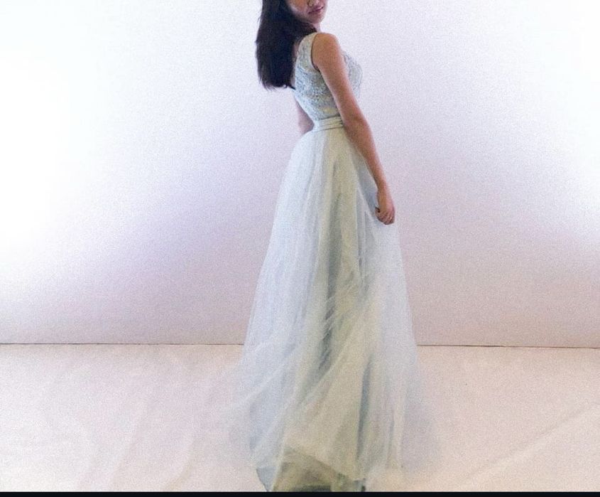 Платье небесно голубое