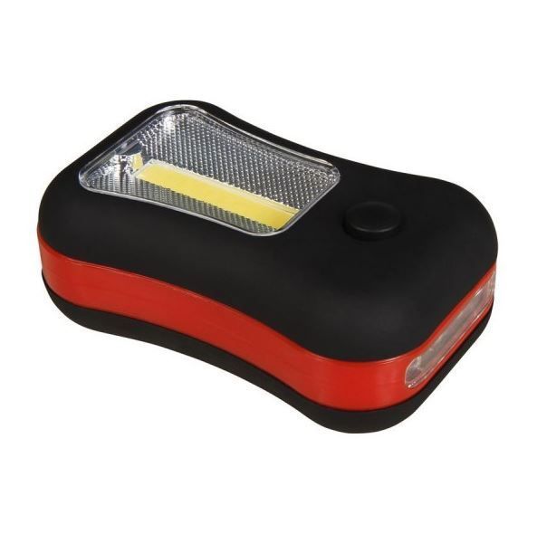 Lampa de lucru LED COB 3W + 4 LED Automax, , suprafata cauciucata, alimentare baterii AAA, prindere carlig, magnet