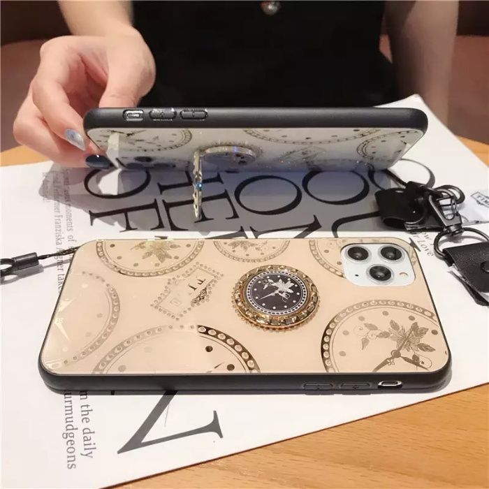 Husa cu pietricele + inel model TIME pt iPhone 11 Pro ,11 Pro Max
