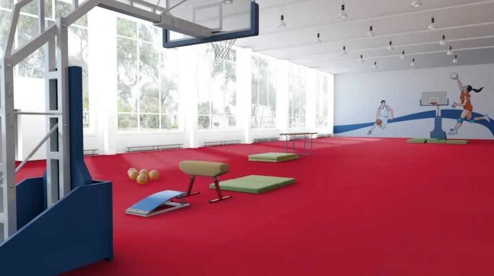 Укладка спортивного линолеума и резиновых покрытий всех видов