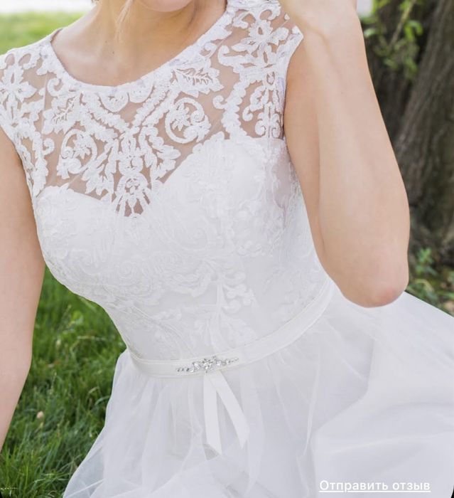 Свадебное нежное платье.