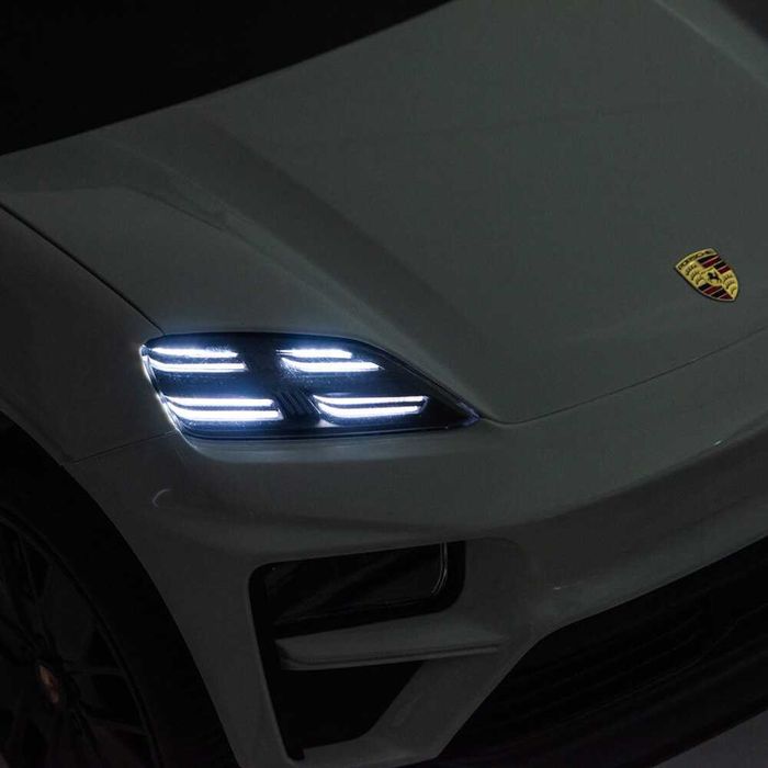 Masinuta electrica pentru copii  Porsche Macan Turbo rosie, plus nr auto personalizat CADOU