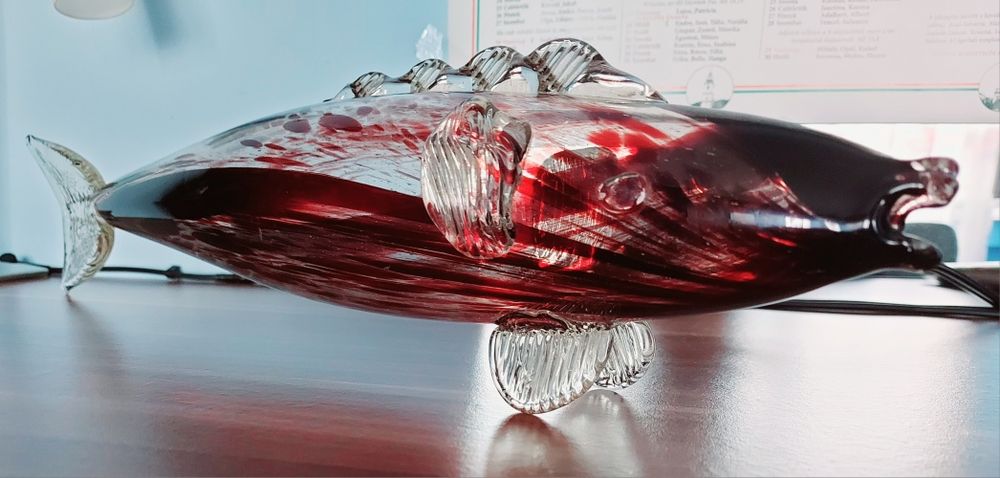 Bibelou pește din sticlă 45 cm