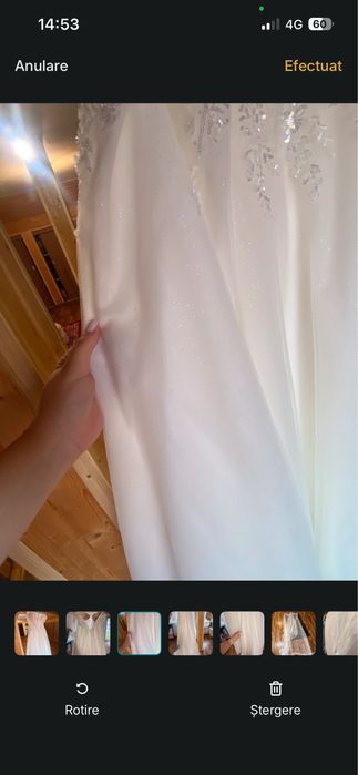 Rochie mireasa+voal+crinolina+sandale cadou