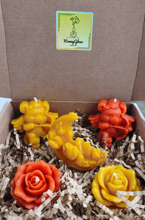 Свещи -Свети Валентин - от пчелен восък