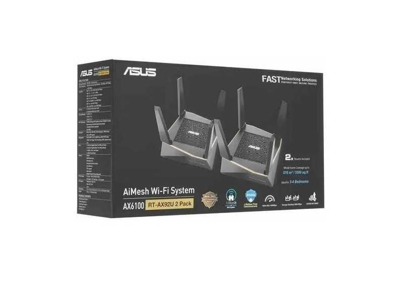 ^ Wi-Fi роутер ASUS RT-AX92U 2-Pack-AX6100