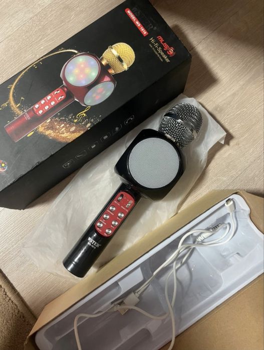 Microfon Karaoke Bluetooth cu Boxă – WS-1816