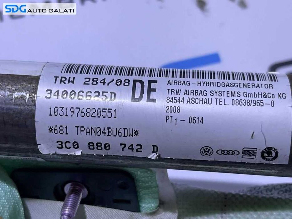 Airbag Cortina Dreapta VW Passat B6 Berlina Sedan 2005 - 2010 Cod 3C0880742D