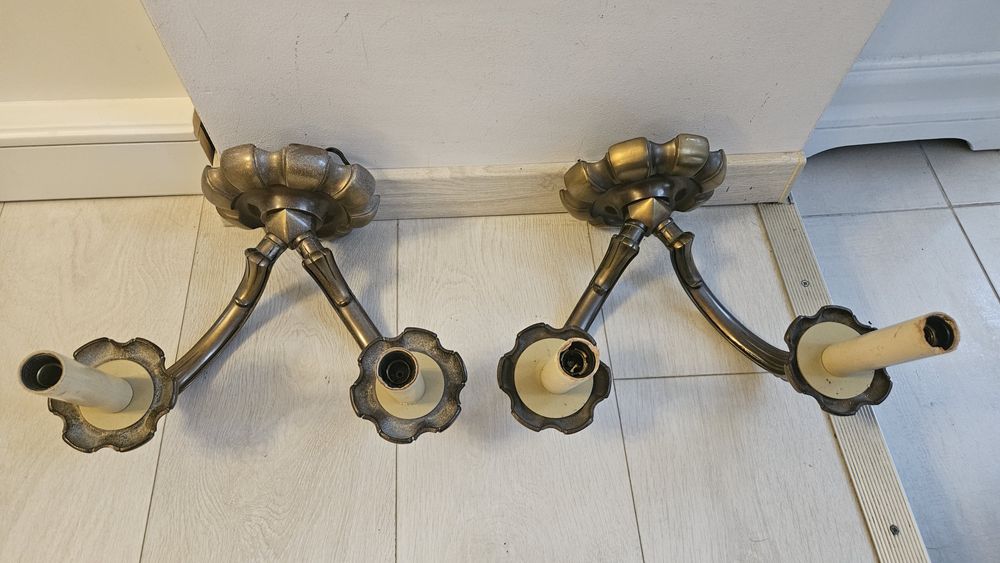 Set aplice bronz masiv vintage