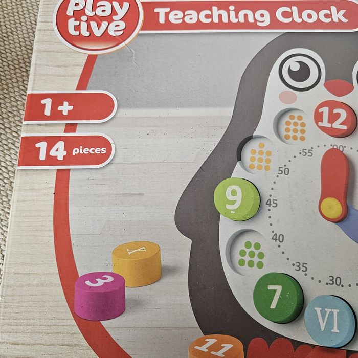 Ceas din lemn pentru copii ajuta copii sa învețe ceasul