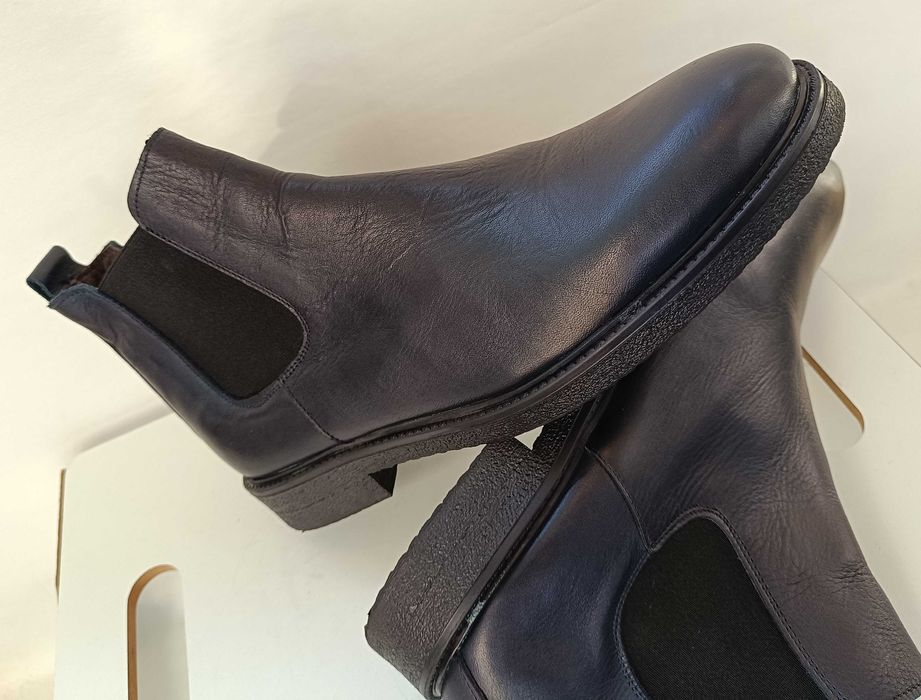 Ghete chelsea 44 plain toe Lavoratione Artigianale piele naturala moal