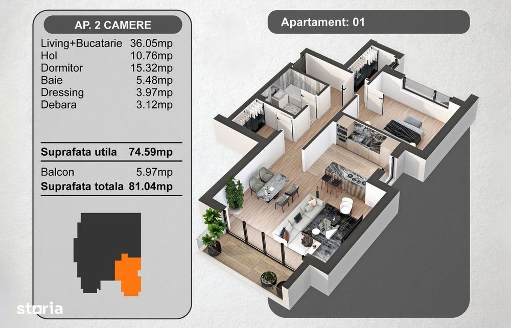 Apartament premium zona Marriott - 2 camere spatioase, Sector 5