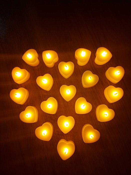 Новые электронные свечи в форме сердце красивые декоративные