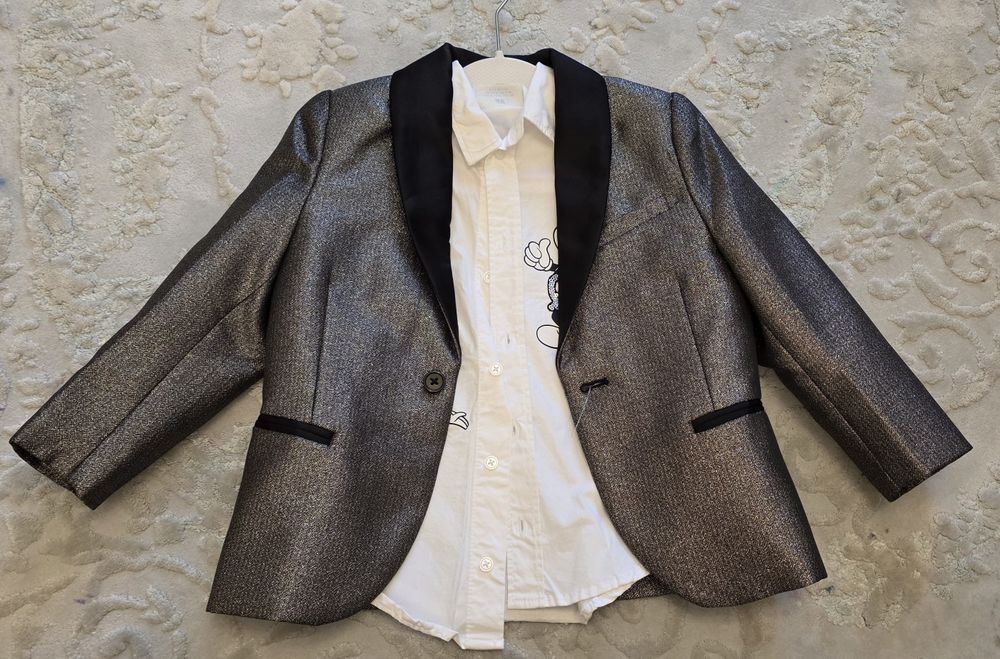 Sacou elegant si camasa baietel marime 98
