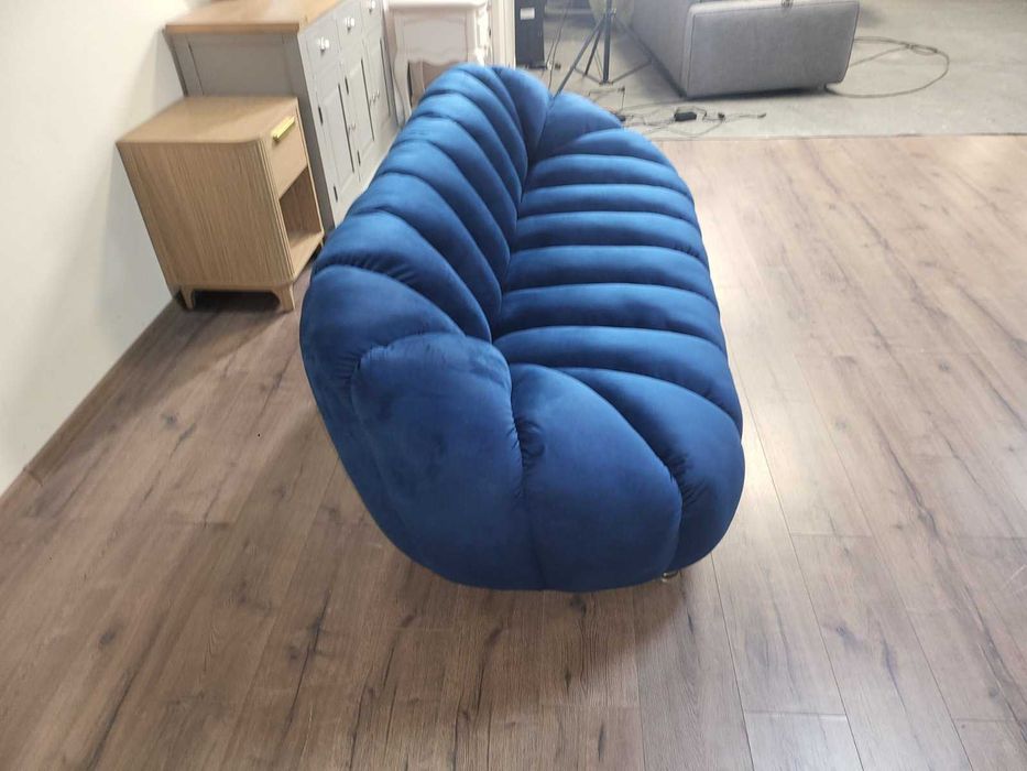 Син диван тройка от плат кадифе