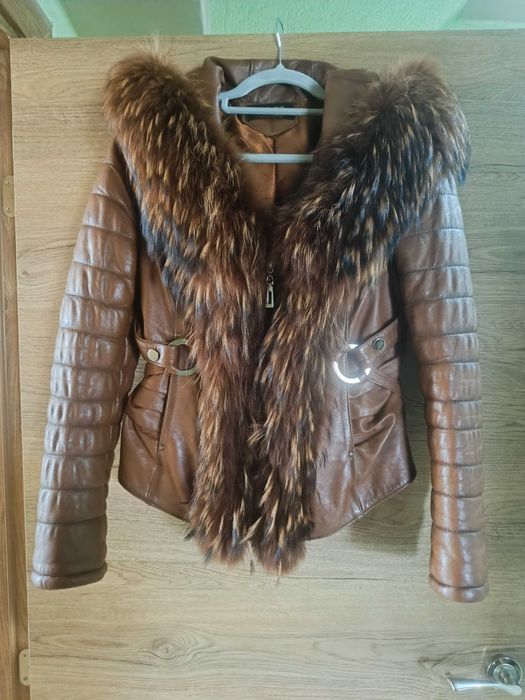 Дамско яке естествена кожа М