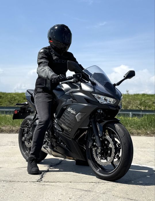 Geaca moto piele Seca Hooligan Negru/Gri marime 52