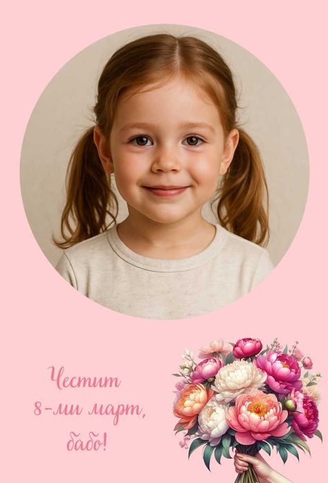 Подарък за 8-ми март, Магнит със снимка