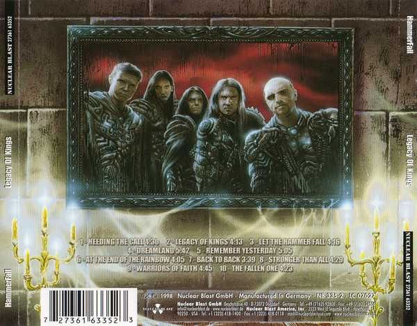 CD HammerFall - Legacy of Kings 1998