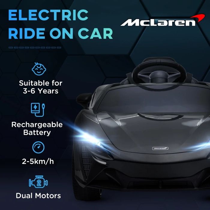 Masinuta electrica pentru copii Homcom McLaren, cu telecomandă - Neagra sau rosie , Noua Sigilata