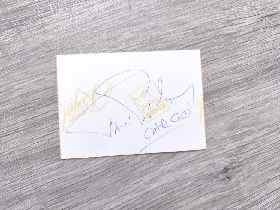 Autograf original Tavi Pilan (Cargo) + ramă foto – colecție