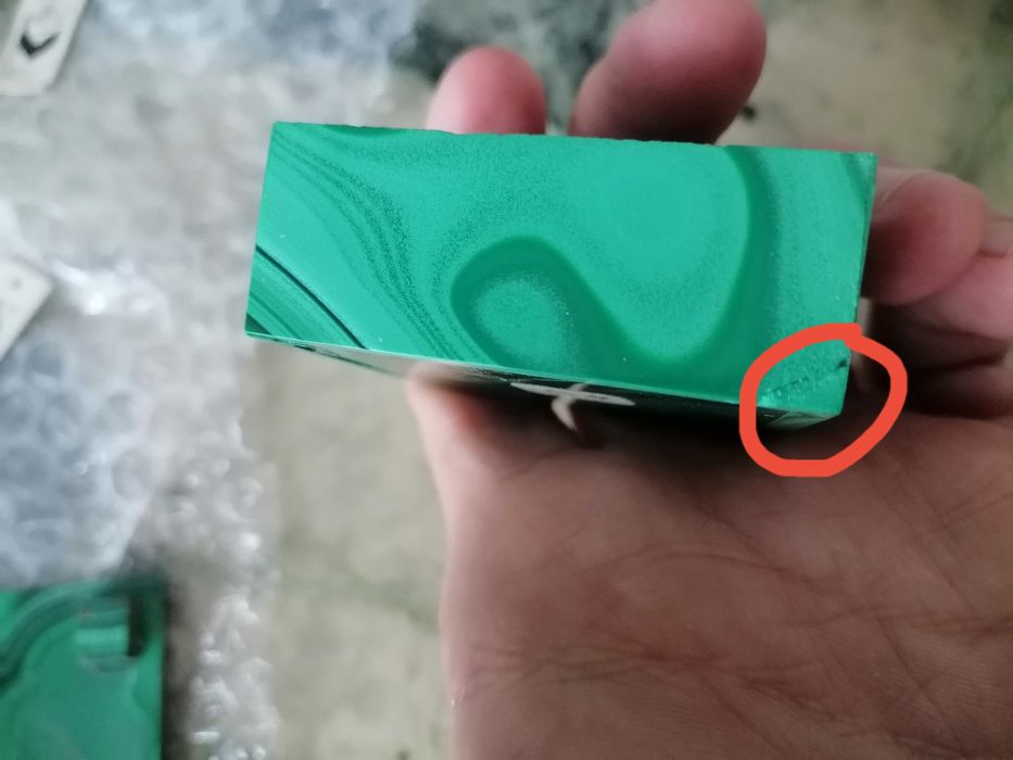 Cutiuta malachit natural pentru bijuterii