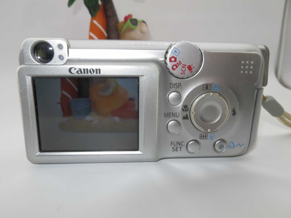 Canon A460 розова дигитална камера, компактен цифров фотоапарат, комплект с карта памет, работи отлично