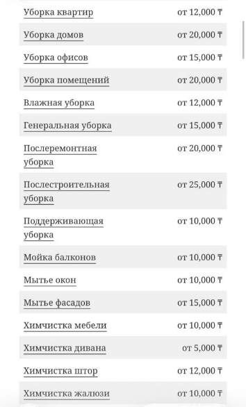 Услуги клининга.