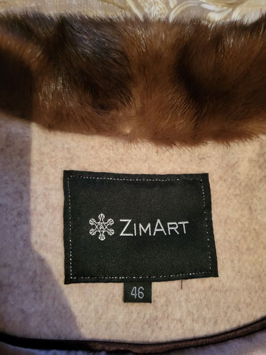 Пальто с норковым воротником