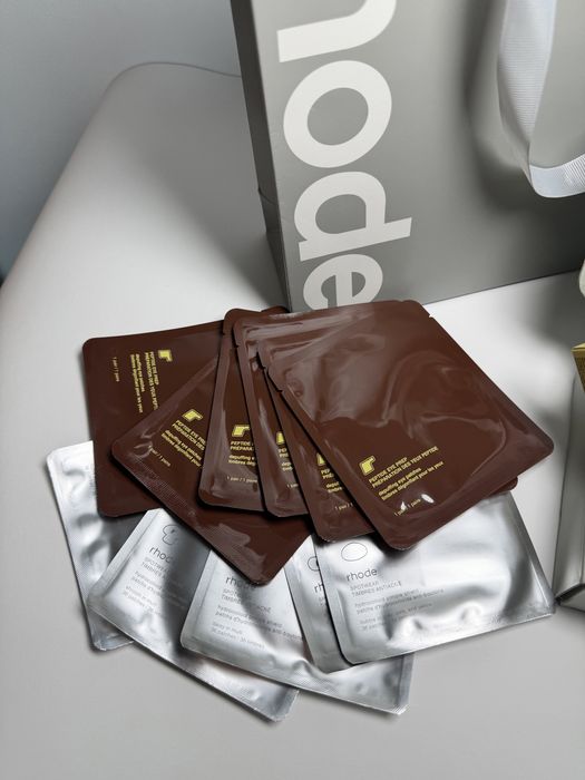 rhode x Justin Bieber / The Biebers Caramelized Banana Lip Gloss гланц, Eye Patches пачове, Spotwear за пъпки, оригинален лимитиран сет или поотделно