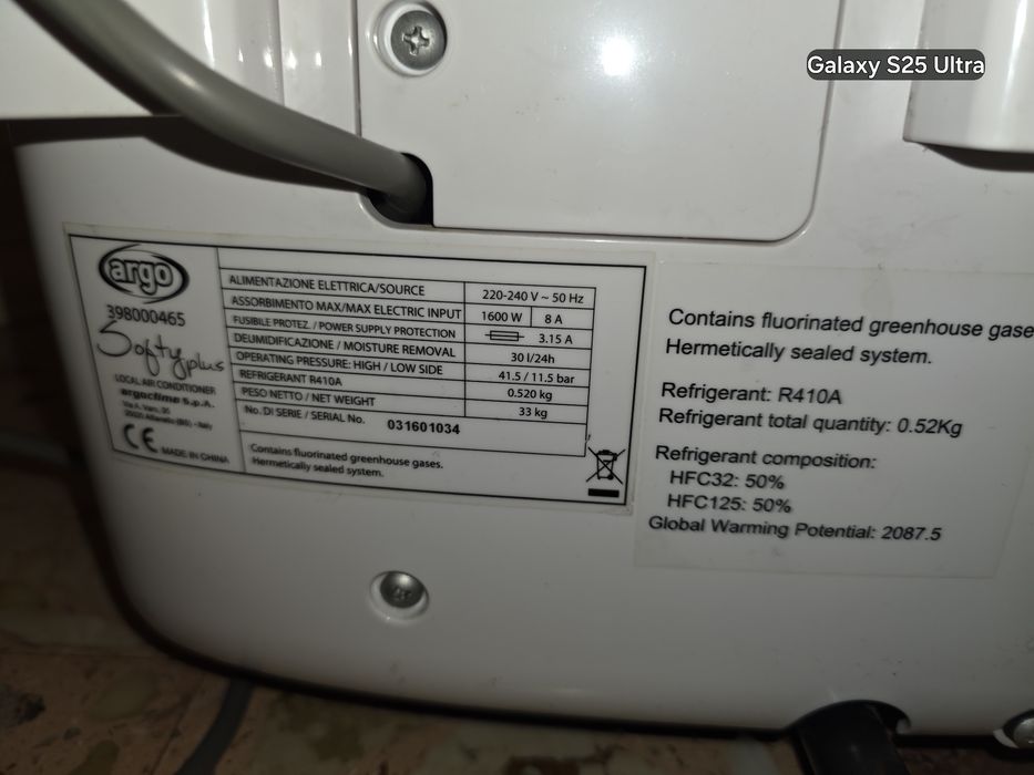 ARGO SOFTY PLUS aparat aer condiționat 1300 BUT rece și cald