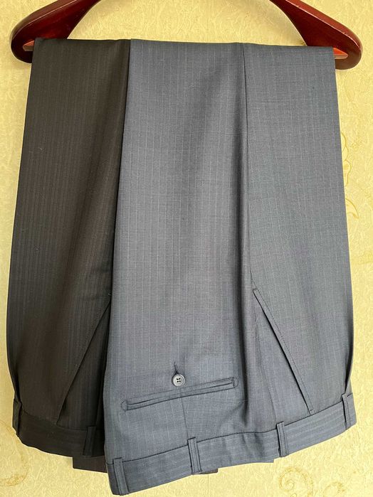 Брюки классические синие , 50 размер.