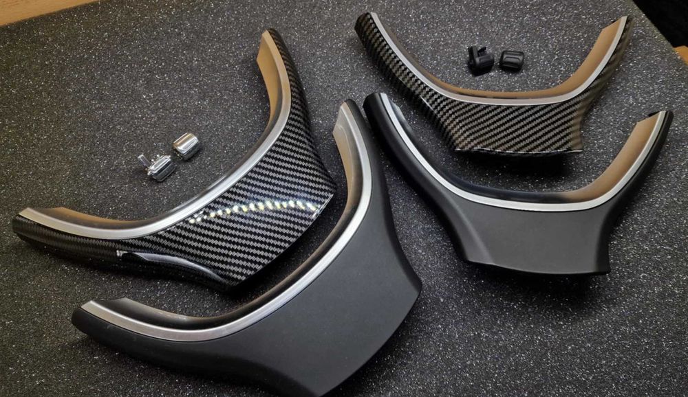 Ornament Masca Trim Volan BMW Seria 5 F10 F11, Negru carbon