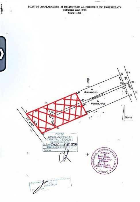 3000 mp teren intravilan, parcelat in 3 bucati Valea Lupului