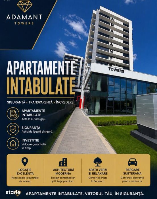 Adamant Towers | 1 camera, finalizat, INTABULAT, 46.4 mp |Sos Nicolina — fotografia 1