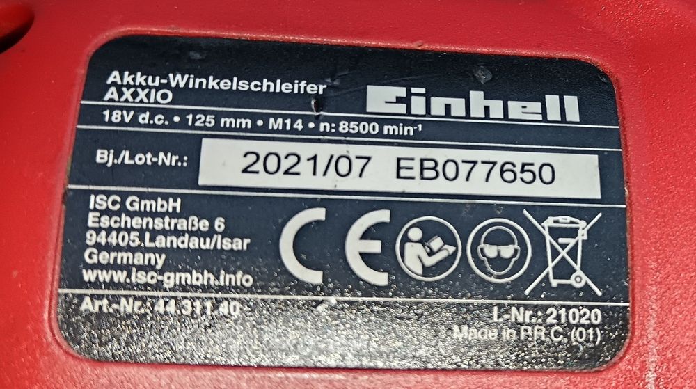 Flex EINHELL AXXIO, brushless, acumulator 3Ah, încărcător rapid