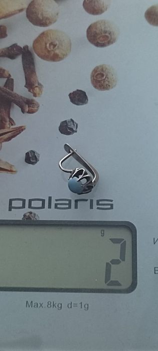 Серебряное кольцо и одна серьга