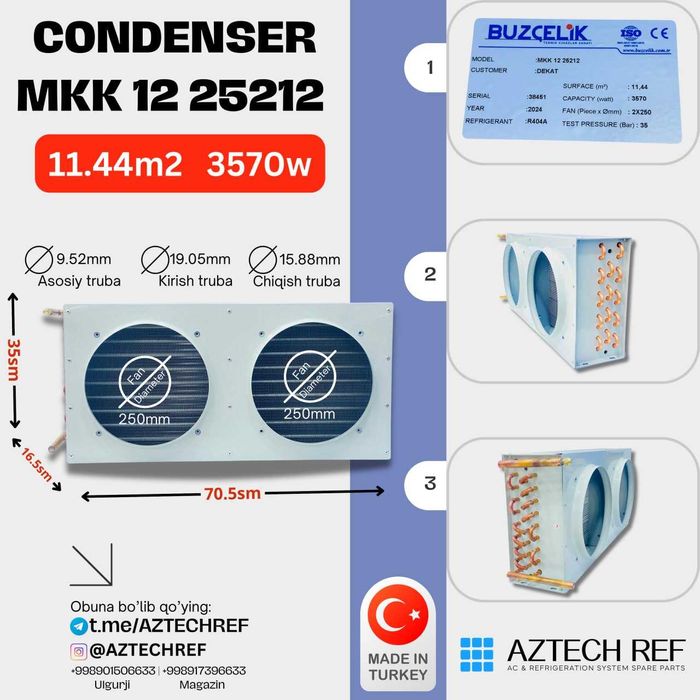 BUZÇELIK компанияси испарителлари сотувда!