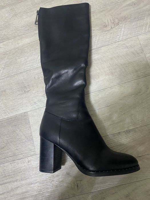 Сапоги кожанные зимние