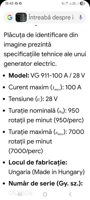 Alternator masina electrica