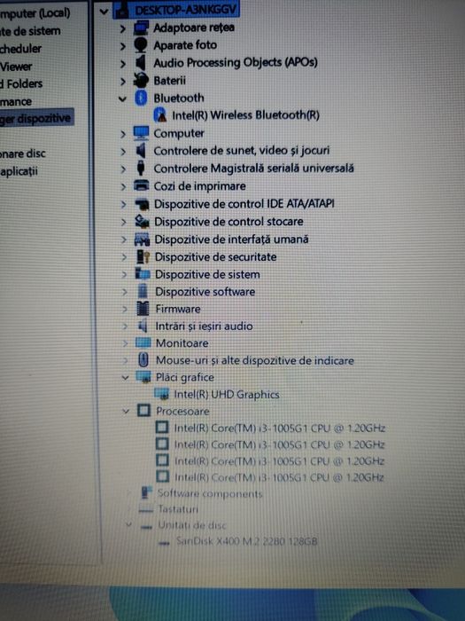 Laptop Lenovo 15,6 inch/ i3-1005G1/8gb RAM/ ssd 128 GB /