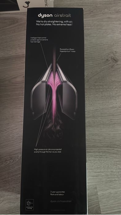 Placă de păr Dyson Airstrait (Wet to Dry) – Ediție Ceramic Pink / Rose Gold