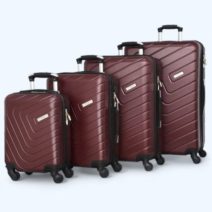 пътнически куфар комплект 4бр 100% ABS удароустойчив лек 4 колела 360°