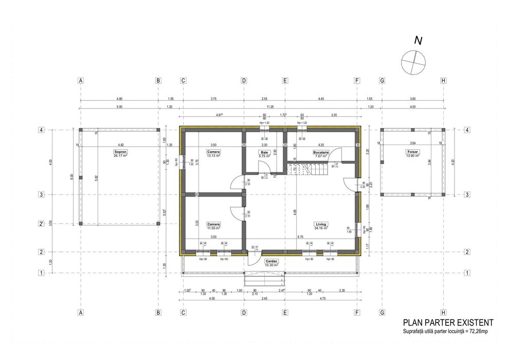 Casă individuală la roșu, 5 camere, teren amenajat, proprietar, sat Mitocul Bălan, com. Crăcăoani