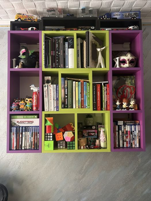 Mobilier complet cameră copii/tineret – paturi suprapuse, dulapuri, birou + polițe