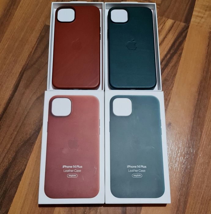 Husa piele originala Apple Leather Case Magsafe iPhone 14 Plus