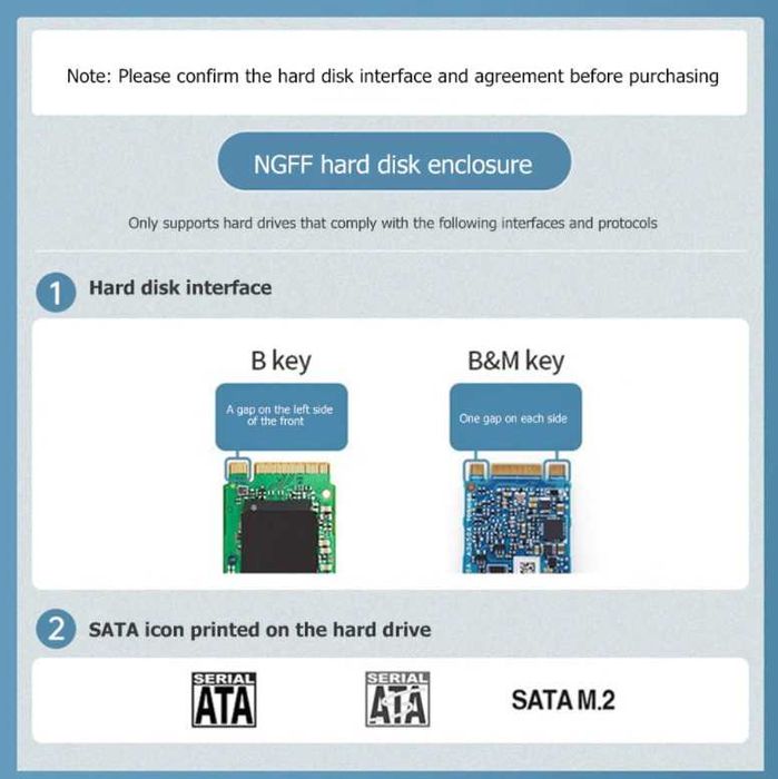 Адаптер ORICO M.2 NGFF SATA PCIe USB, USB-C Gen2 5 Гбит/с