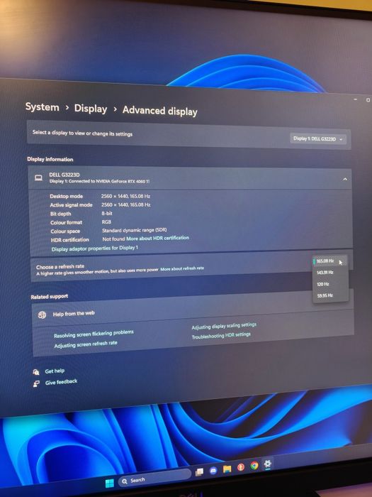 Monitor Dell G3223D 165hz QHD 31.5 inch IPS ca nou